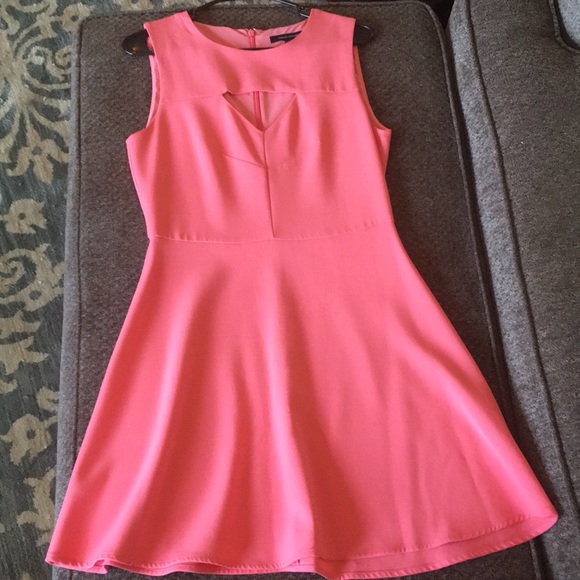 French Connection Coral Pink Dress - Picture 2 of 6